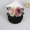 Ladies Ribbon Flower Hairgrips Crystal Headband Crochet Bun Net Snood Bow Hair Clips for Women Wedding Hair Accessories