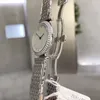 Reloj De doble fila con diamantes, relojes con movimiento De cuarzo para mujer, reloj De pulsera De 30mm, relojes De pulsera De negocios para mujer, Montre De Luxe