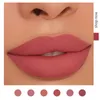 Hot 2.5ml * 6 Nude Matte Liquid Lipstick Set Sexy Tint Lip Gloss Impermeable Labios de larga duración Maquillaje Cosmético Hidratante Kit de belleza al por mayor ZL0862