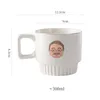 Tasses Creative Couple Ceramic Coffee Mug Grand-père imprimé / Grand-mère Milk Tea tasse à domicile Bureau de petit déjeuner Drinkware Saint Valentin