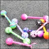 Tongringen Body sieraden 100 stcs Piercingring Barbells Nipple Bar Mix Mooie kleuren Kerstcadeau Bote0