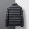 Jaqueta masculina Down Parkas leve e embalável resistente à água 2022 masculina ajuste regular moda quente outono inverno casacos Guin22