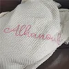 Name Personalised born Wrap Blanket Cotton het Toddler Infant Baby Bedding Crib Bed Stroller Blanket 220712
