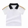 2022 Yaz Yeni Erkek Kısa Kollu T-shirt Tasarımcı Bebek Tops Renk Eşleştirme 100% Pamuk Yaka Kızlar Casual Poio Gömlek