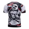قمصان الرجال ثلاثية الأبعاد المطبوعات القميص للضغط الأساسي الطبقة القاعدة قصيرة الأكمام التمرين للياقة البدنية MMA بناء قمم Rashguard