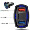 QC3.0 Quick Car Charger Dual USB-порты Type-C PD Fast Charge для iPhone Samsung Huawei Смартфона планшеты