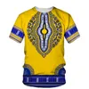TShirts pour hommes Africain Dashiki Imprimer Tshirt MenWomen Ethnique Vintage Folkcustom Vêtements 2023 Été Casual Couples À Manches Courtes Graphique Tops 230206