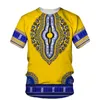 Męskie tshirty afrykańskie dashiki druk tshirt menwomen etniczny vintage folkCustom Ubrania 2023 Letnie pary swobodne topy graficzne z krótkim rękawem 230206