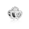 Authentic 925 Sterling Silver Beads United Regal Hearts Charms Fits European Pandora Style Jewelry Bracelets & Necklace 797670