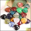 Arts And Crafts Arts Gifts Home Garden Customized 20X6Mm Natural Quartz Gemstone Puffy Crystal Stone Mini Heart-Shaped Cry Dhs7A