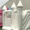 Paspaslar Beyaz PVC Jumper Şişme Düğün Geri Dönme Kalesi Slide Atlama Yatağı ile Çarpıcı Kale Bouncer House Fun 761 E3