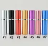 Perfume Bottle 5ml Aluminium Anodized Compact Perfume Aftershave Atomiser Atomizer Fragrance Glass Scent-Bottle 100pcs DAJ478