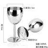 2pc High Quality Mugs Stainless Steel Goblet High-End Red Wine Glass Home Bar Drinking Glass Cup Wineglass 20220517 D3