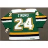 Chen37 Men #24 Mark Tinordi Minnesota North Stars 1989 CCM Vintage Retro Home Hocey Jersey أو Custom أي اسم أو رقم Retro Jersey