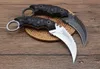 Stri Shadow Claw Knife D2 Blade 60 HRC G10 손잡이 Karambit Claw 고정 블레이드 전술 구조 포켓 사냥 낚시 EDC 생존 도구 나이프 A1997