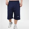 Storlek 10xl 150 kg Män Summer Sports Shorts Big Size Cotton Shorts Navy Blue Black Workout Overized High Elasticity Loose Homewear 220507