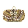 New handmade beaded rhintone dinner bag ring buckle clutch bag banquet bag