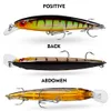 10 خطوط ليزر ملونة Minnow Fishing Lures Bass Crankbait Hooks Tackle Crank Baits opp bag baging 13.4g 11cm / 4.33 "K1625