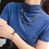 Collana di lusso con catena a maglie di design di alta qualità Collana di coppie retrò Collane per uomo e donna Gioielli firmati con ciondolo Regalo con scatola