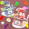 Kitchen Toys Imitated Chef Light Music Pretend Cooking Food Play Dinnerware Set Safe Cute Children Girl Toy Gift Fun Game GYH 22048897417