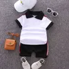 Babykläder Set Short Sleeve Polo Shirt + Shorts Set Children's Suit Toddler Baby Boy Casual Summer Clothes Cool G220509