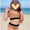 Kids Girl Swimwear من قطعتين مجموعات مصمم ملابس السباحة الصيفية الأطفال البيكينيات الفتيات الموضة إلكتروني طباعة بدلة السباحة