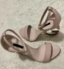 Elegant Bridal Wedding Pop Sandals Shoes Keira Heel Gold-plated Carbon Ankle Strap Luxury Brands Summer High Heels Women's Walking With Box EU35-43