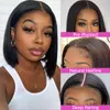 Lace Wigs Curto Bob Peruca Bone Straight 13x4 Frontal Human Hair For Black Women Prepened Natural Brazilian T Part WigLace