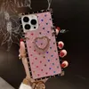 Lots of hearts diamond square luxury mobile phone cases with hart holder for iphone 13 12 11 pro promax XS XR 7plus 8 Samsung S22 A13