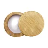 天然竹調味料ポット家庭用キッチンスパイスツールペッパーバニラ収納ボックスDIY彫刻可能な丸い茶塩ポット