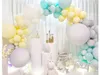 Gran evento de boda Decoración Juego de pastel de postre cilíndrico Mesa Pilares de oro blanco Soporte de exhibición de alimentos Fondo de fiesta Soporte para pastel Área de bienvenida Base para pastel