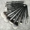 Zestaw pędzla makijażu Sywinas 15PCS Wysokiej jakości czarne naturalne syntetyczne włosy Nake Up Brush Tools Zestaw profesjonalny makijaż 220616