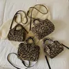 Abendtaschen Leopard Mini Tote Bag 2022 Winter Hochwertige Leinwand Damen Luxus Designer Handtasche Vintage Schulter Geldbörsen Abend