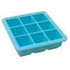 Bar Ice Mold 9 Grid Food Grade Siliconen Ices Lade Mold met Deksel Vierkante Vorm Keuken Taverne-accessoires RRE13459