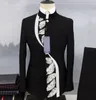 Мужские костюмы Blazers Custom Emelcodery Мужские темно -синий воротник ошейник Чжуншан украшение корпус.