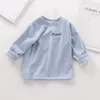 TシャツキッズベイビーハイカラーベーストップTシャツ幼児の女の子冬の服の子供ソフト長袖のカジュアルクロスセストシャツ