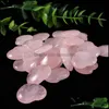 Arts And Crafts Arts Gifts Home Garden 20X20X6Mm Heart Statue Natural Stone Carved Decoration Rose Quartz Hand Polished He Dhb45