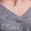 Pendentif Colliers en acier inoxydable rond vertical barre collier multicouche or simple pour femmes bijoux chokerpendentif