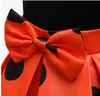 Lindo clássico retrô Dots Bow Tutu vestido para vestidos de bebê elegante traje de festa de princesa 2-10y roupas de crianças vestidos