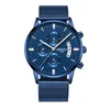 Watchsc - Designer 43mm Montre en cuir à quartz coloré en acier inoxydable montres puhuo30