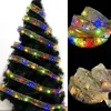 Party Decoration 1pcs/lot Decorations Silk Ribbon With LED Light Christmas Tree Ornament Festival Dec For Home And Garden