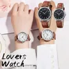 Wristwatches Watch Set For Women Gift Luxury Women's Leather Men's Digital Chronograph Quartz Couple SetWristwatches