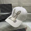 Cute Rabbit Pattern Ball Cap Full Drill Baseball Caps Embroidery Letter Peaked Cap Women Men Casual Sport Hat