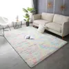 Tapis nordique en peluche teint par nouage, Tatami pour salon, lit, chevet complet