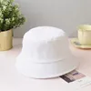 Unisex Cotton Bucket Hats Women Summer Sunscreen Panama Hat Men Pure Color Sunbonnet Fedoras Outdoor Fisherman Hat Beach Cap CCE13936