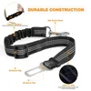 Reflective elastic dog Leashes chain haulage rope pet car seat belt LK0026