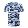 Unisex Camouflage t-shirts Kortärmade Snabbtorkande o Neck Militär Armé Camo Vandring Utomhus Skjortav86m