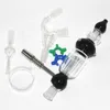 hookahs Nectar bong set two funcation 14mm oil rigs glass water pipe with case ash catcher dabber tool