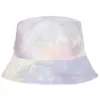 Cravate Dye Basin Chapeau Pêcheur imprimé Capuchon Soleil Succureau Chapeau de Soleil pliable Chapeaux de soleil réversible Double face Double face Spring Automne Sunhat Top 40 Couleur BD8007