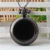 Wholesale 15 PCS/lot Bronze black silver DIY Flip clock pendant good quality Fashion quartz Necklace pocket watches T200502